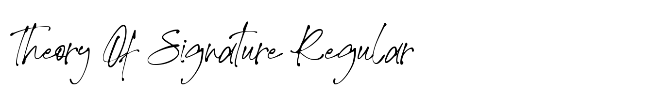 Theory Of Signature Regular